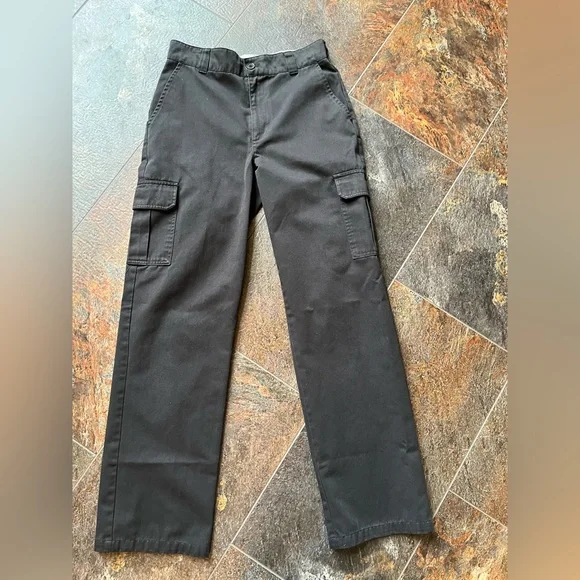Women’s Garage black cargo trouser skater grunge goth uniform pants. Size 1 - Picture 5 of 16